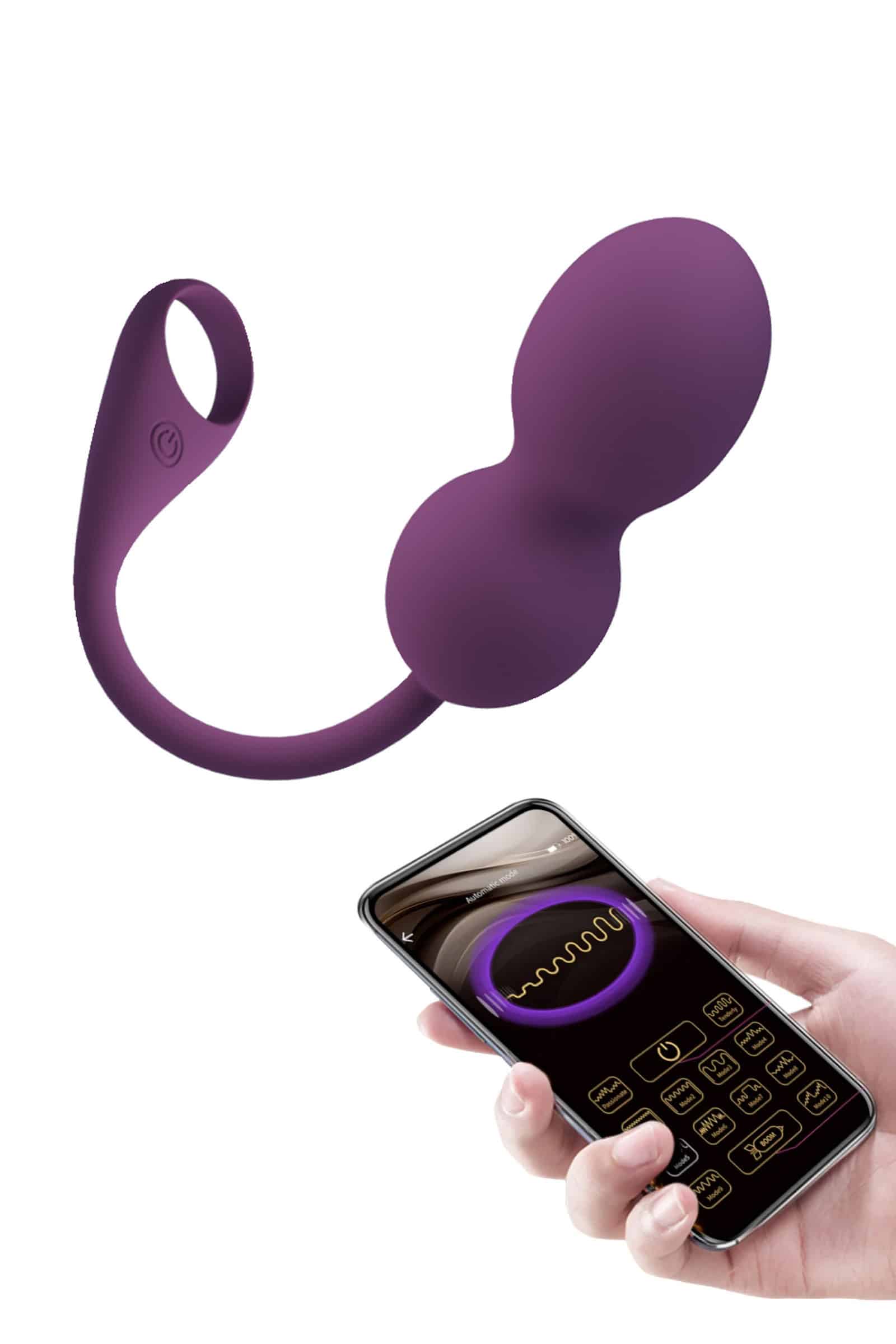 Elvira – Boules de Geisha Vibrantes & Connectées - Tentessence Sexshop Réunion Elvira – Boules de Geisha Vibrantes & Connectées – Image 1