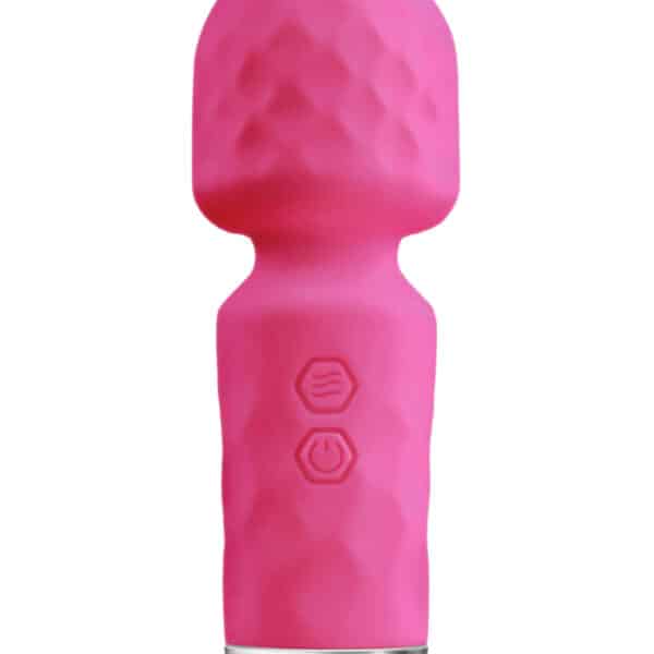 King Wand – Mini Vibromasseur Wand en Silicone Rose