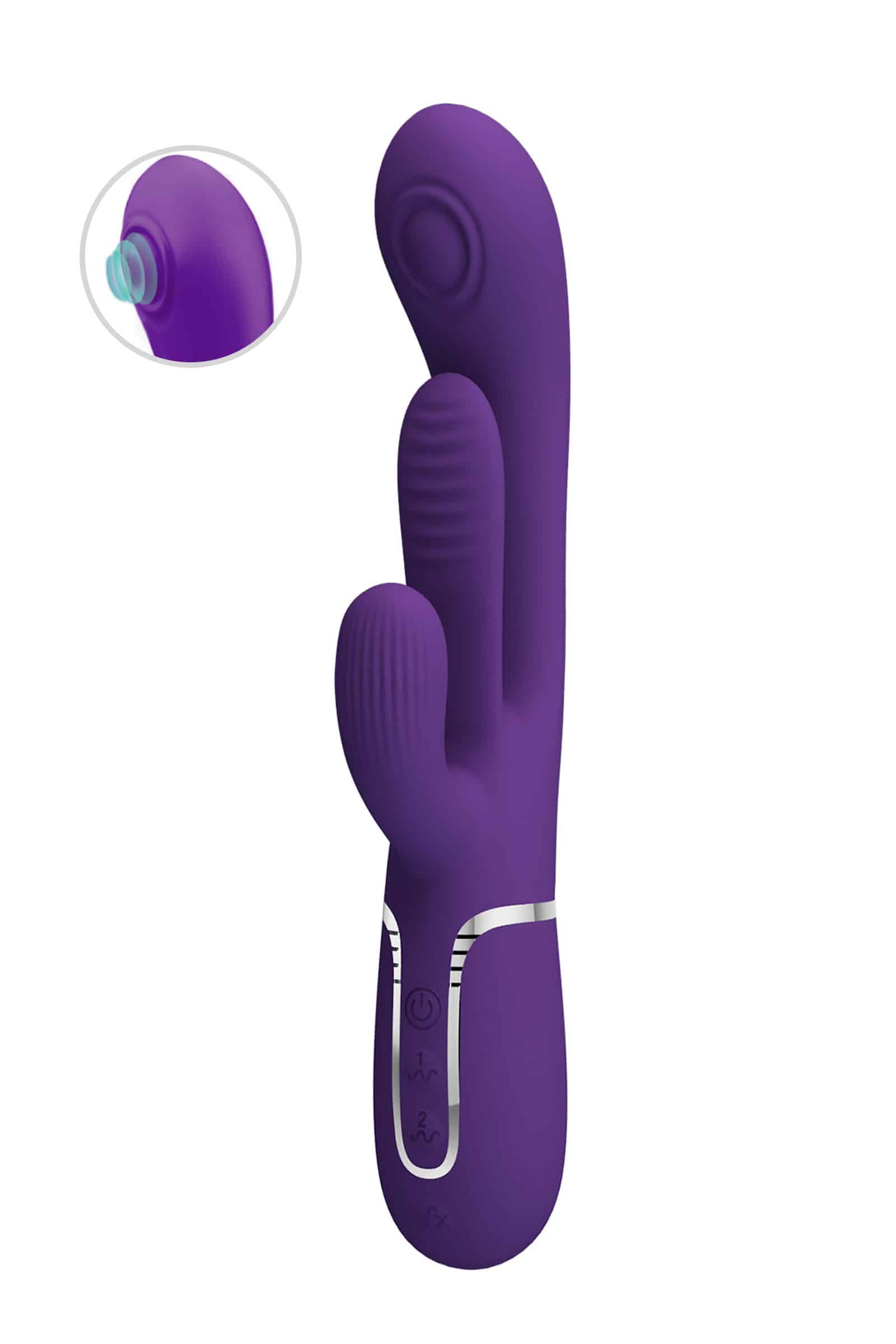Shania – Vibromasseur Rabbit 3-en-1 - Tentessence Sexshop Réunion Shania – Vibromasseur Rabbit 3-en-1 – Image 1